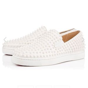 Christian Louboutin Roller Boat Flat - White Spike
